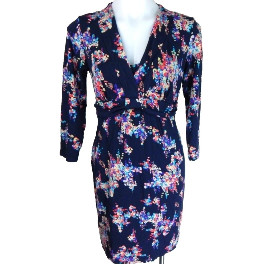 Boden Navy‎ Floral Printed Jersey Dress